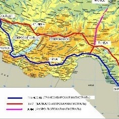 Байкало амурская магистраль подробная карта