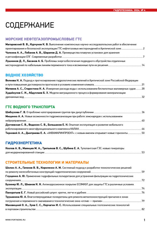 Содержание журнала №4 (декабрь 2024)