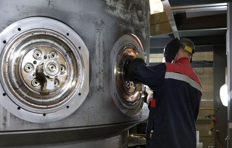 «Росатом» изготовил первую реакторную установку РИТМ-200 для атомного ледокола «Ленинград». Фото «ЗиО-Подольск»