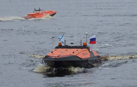В Архангельской области спустили на воду безэкипажный катер «Оркан-2». Фото из соцсетей Александра Цыбульского