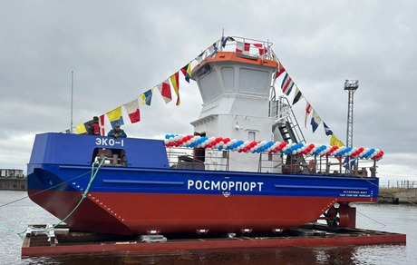 Онежский ССЗ приступает к ходовым испытаниям «Эко-1» — второго нефтемусоросборщика проекта NE028. Фото пресс-службы АО «Нордик Инжиниринг»