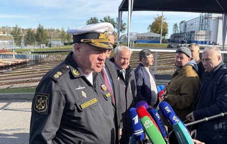 спуск на воду морского тральщика «Семен Агафонов»