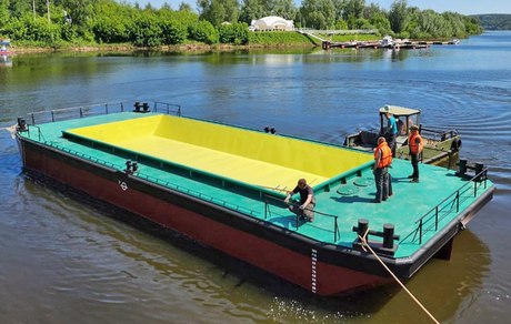 ГК «Р-Флот» (Нижний Новгород) спустила на воду несамоходную трюмную баржу проекта RHB2007.1NS. Фото с сайта ГК «Р-Флот»