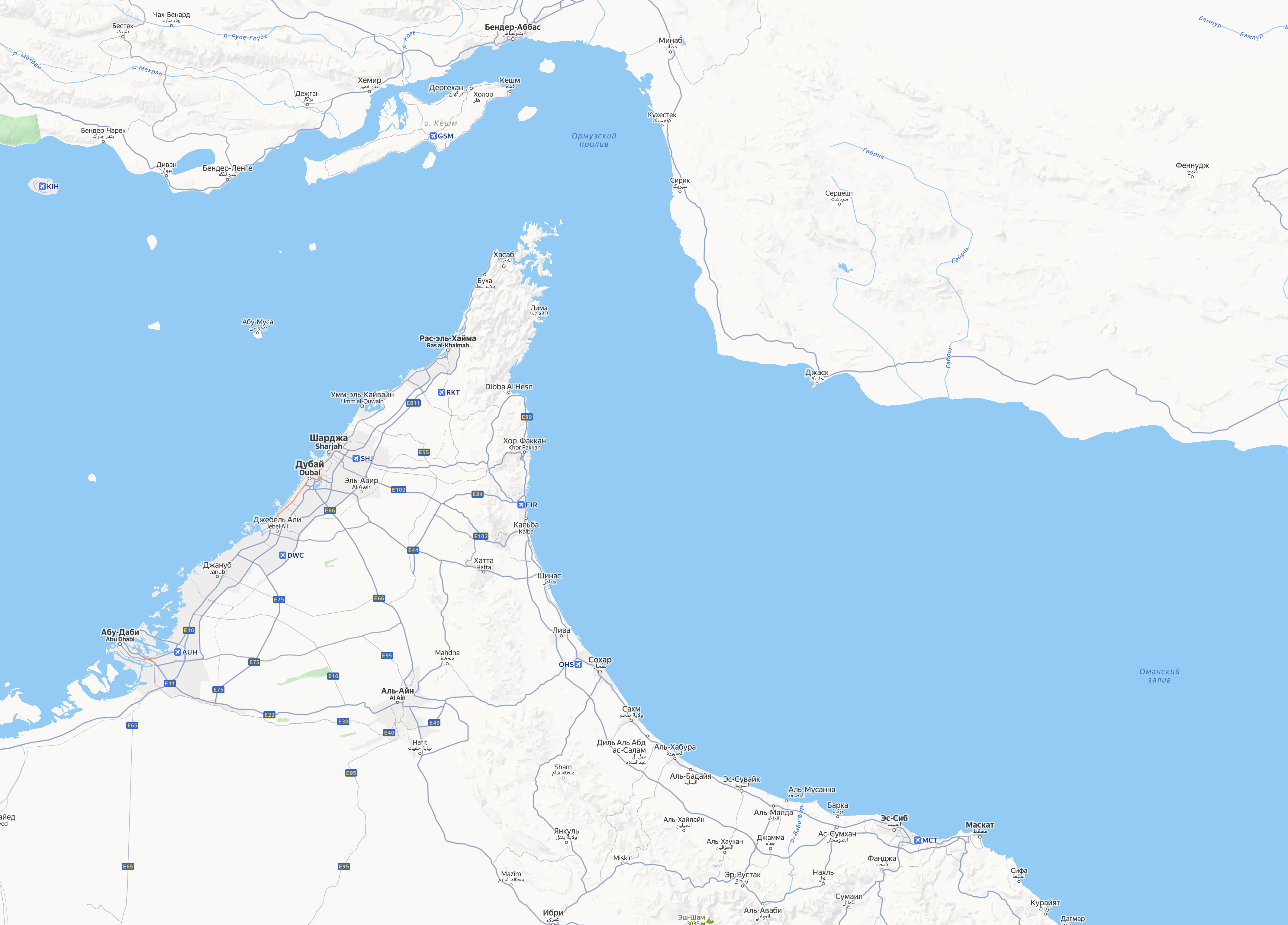 Персидский залив карта