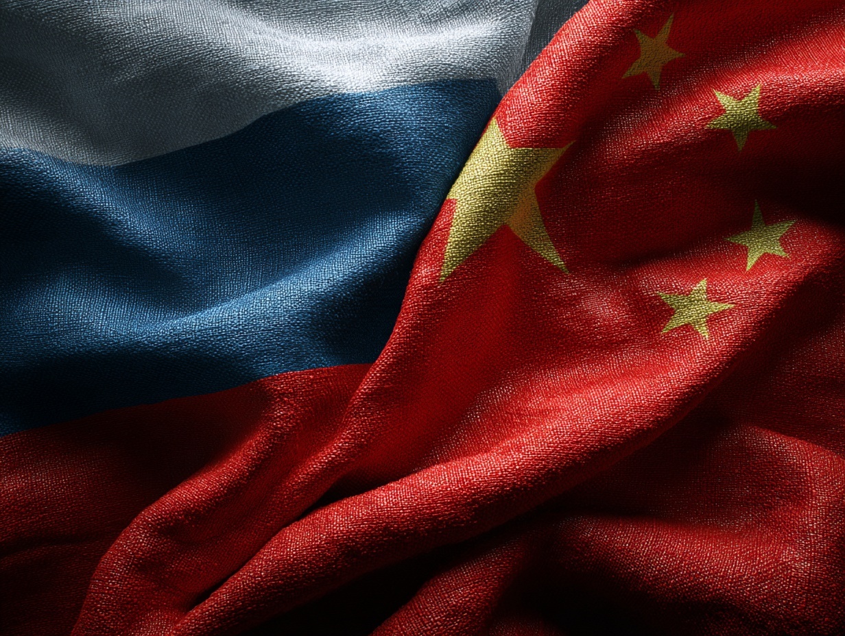 флаги РФ и КНР